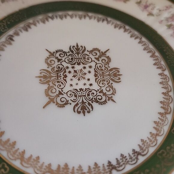 Antique Wheelock ? Limoges ?Hand Painted Porcelain 7.5” Plate Gold Rim - Picture 5 of 10